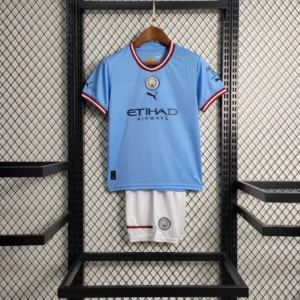 2022-2023 Kids Manchester City Jersey retro kit