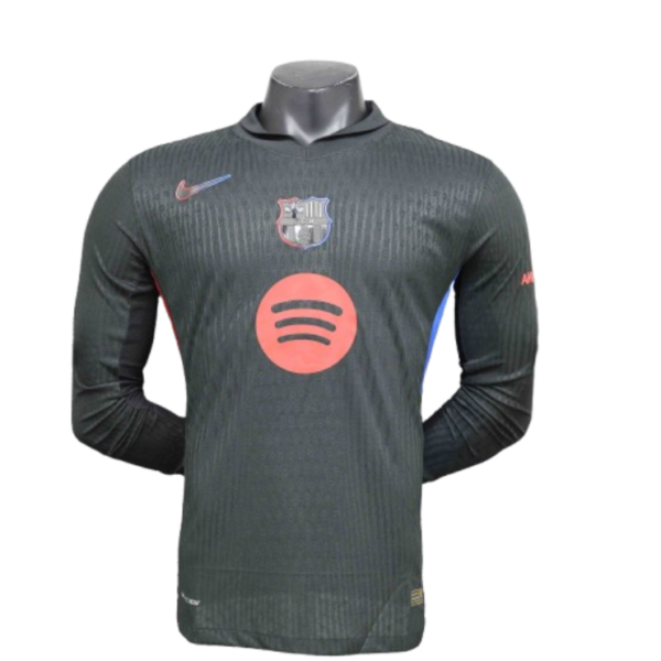24-25 Barcelona Away Long Sleeve Kit Player Version Shirt Soccer Jersey