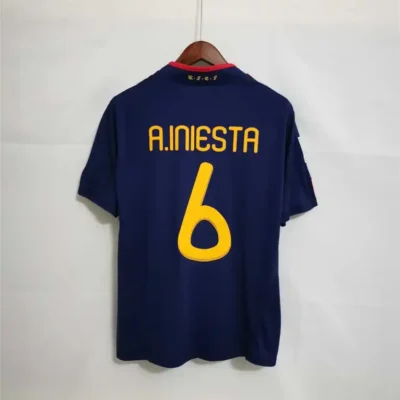 2010 Spain Nation Retro Jersey Away World Cup Final - Image 4
