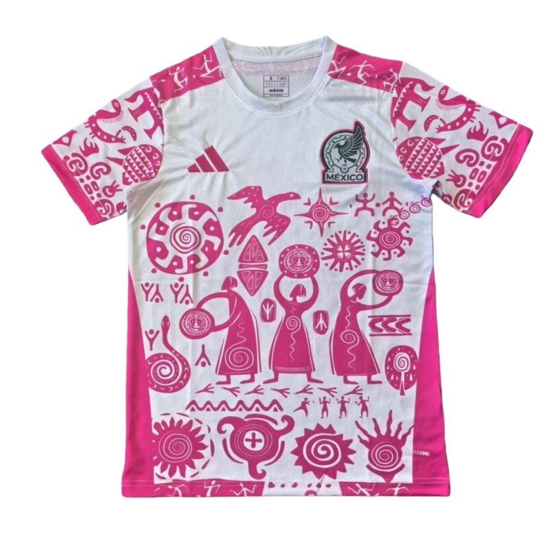 2025 Mexico Special Edition Pink Fan Edition Football Shirt - Image 1