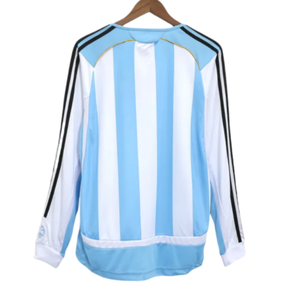 Retro Argentina World Cup 2006 Home Long Sleeve Jersey - Image 2