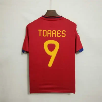 2010 Spain Nation Retro Jersey Home World Cup - Image 8