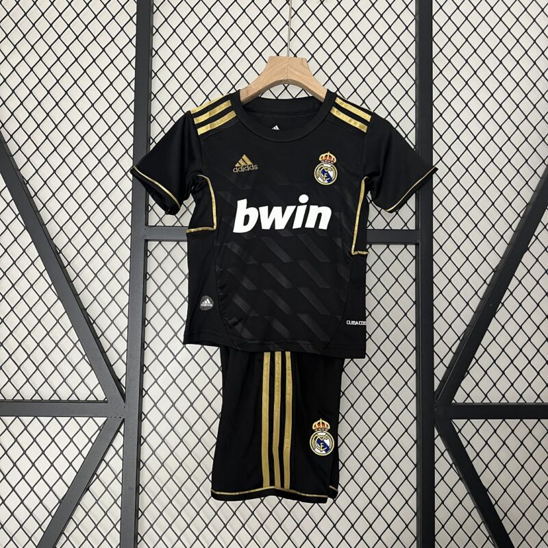 Real Madrid  11-12 Away Retro Kids Kit Football Jersey - Image 2