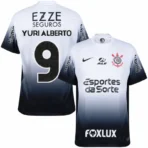 Corinthians Home Yuri Alberto 9 Shirt incl. Full Sponsor Set 2024-2025  Player version / fans version  Non-Customize