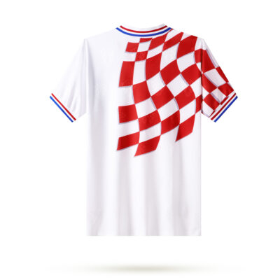 Croatia Nation Retro Men Jersey Home World Cup White 1998 - Image 3