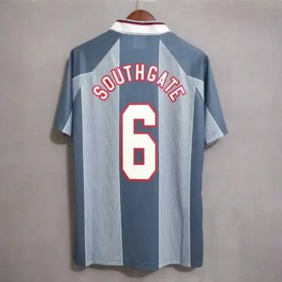 England Euro Cup 1996 Retro Soccer Jersey Away - Image 3