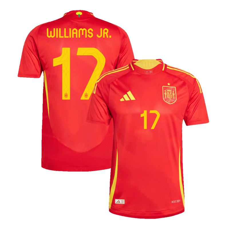 WILLIAMS JR. 17# 2024  Spain Nation Home Jersey Player Version EURO - Image 1