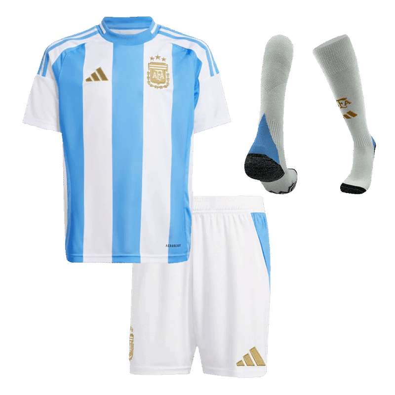 Kids Argentina Custom Home Full Soccer Kits 2024 - Image 1