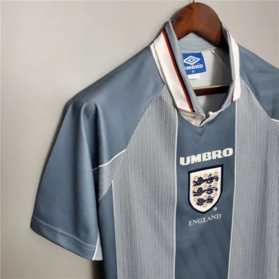 England Euro Cup 1996 Retro Soccer Jersey Away - Image 8
