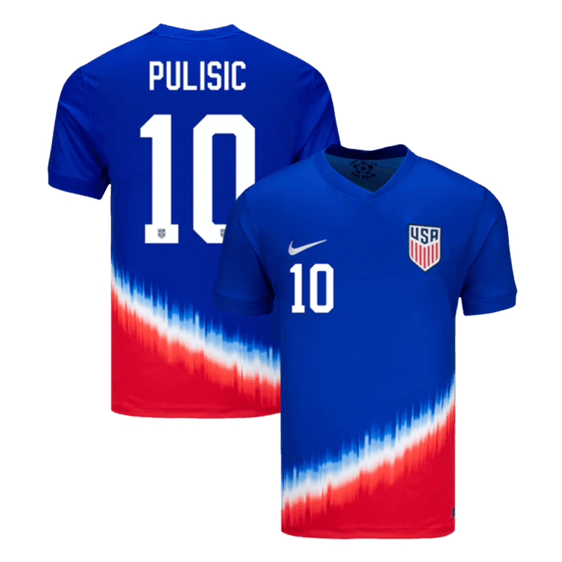 PULISIC #10 Nike  Soccer Jersey USA Nation Away Shirt 2024 - Image 1