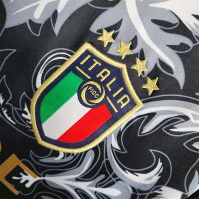 2023 Italy Nation VERSACE Special Edition Black Jersey - Image 5