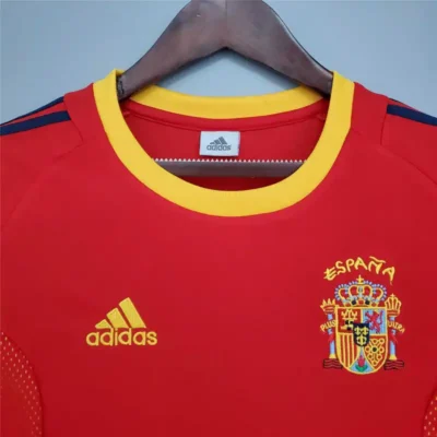 2002 Spain Nation Retro Jersey Home World Cup - Image 4