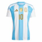 Argentina Home Messi 10 Shirt 2024-2025 (Gold Printing)  Non-Customize - Image 3