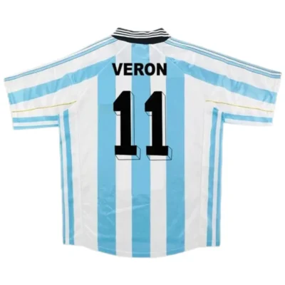 Argentina World Cup 1998 Retro Jersey Home - Image 5