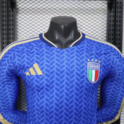 2026 ltaly World Cup Home Long Sleeve Football jersey Player version - Image 3