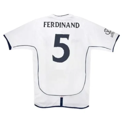 England  World Cup 2002 Retro Soccer Jersey Home - Image 6