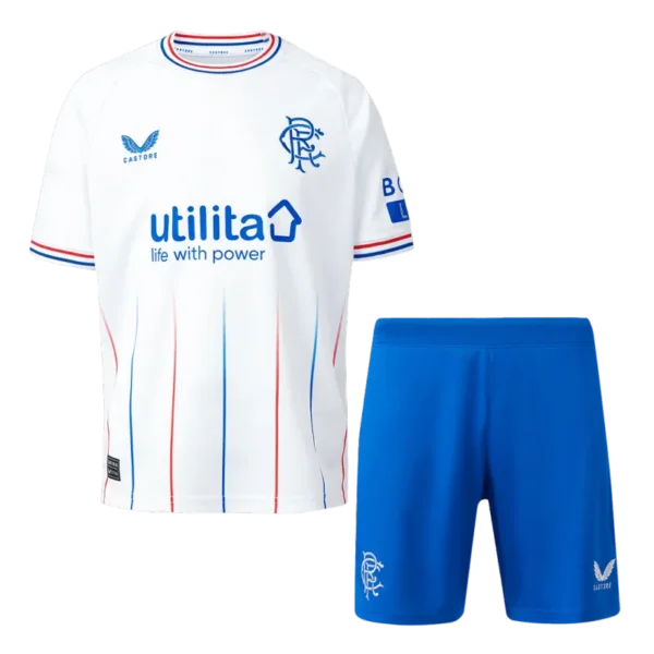 Kids Glasgow Rangers 2023/24 Away Kit Jersey+Shorts