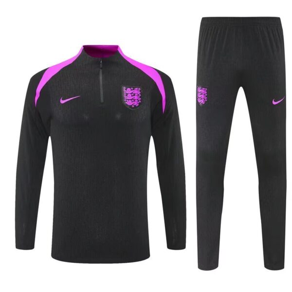 2025 England Black Training Kits Long Football Track suits