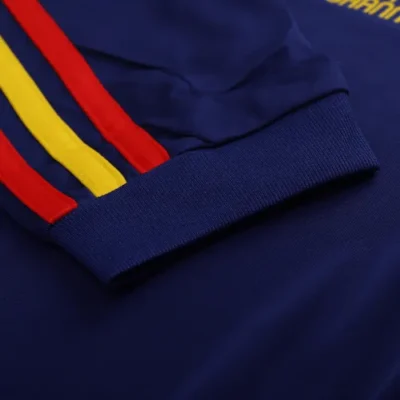 2010 Spain Nation Retro Soccer Jersey Away Long Sleeve Replica World Cup - Image 6