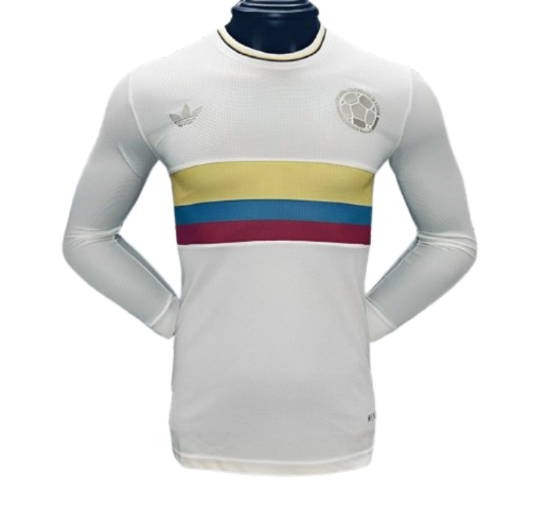 784a84136b.png Colombia Nation 24-25 100th Anniversary Player Version Long sleeve Jersey Soccer Shirt - Image 1