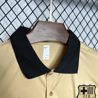 NIKE Men 24-25 Barcelona Khaki POLO Shirt - Image 5