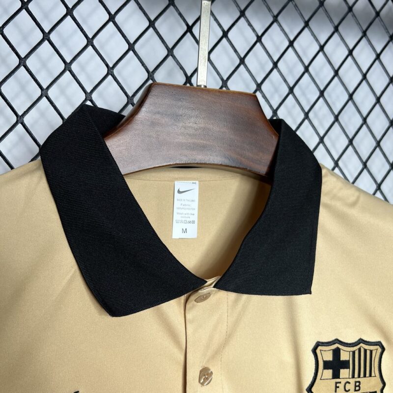 NIKE Men 24-25 Barcelona Khaki POLO Shirt - Image 5