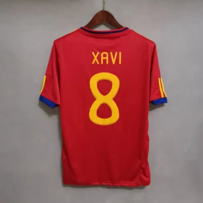 2010 Spain Nation Retro Jersey Home World Cup - Image 4