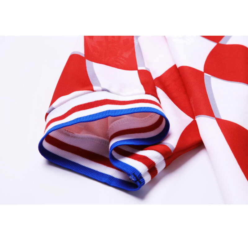 Croatia Nation Retro Men Jersey Home World Cup White 1998 - Image 7