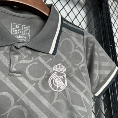 Real Madrid  24-25 Third Away Grey Kids Kits Jersey+Shorts - Image 5