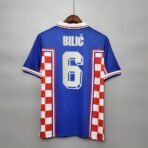 Croatia Nation Retro Men Jersey Away World Cup Blue 1998 - Image 4