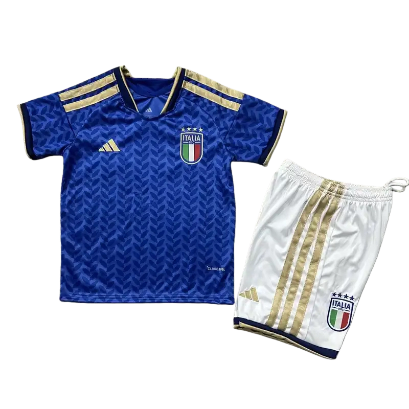 87955b5b83.png 2025-26 ltaly World Cup Home Kids Football jersey Kit Fan version - Image 1