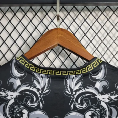 2023 Italy Nation VERSACE Special Edition Black Jersey - Image 4