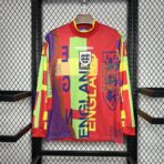 England Nation 95-96 Retro GoalKeeper Long Sleeve Kit Vintage Shirt Soccer Jersey - Image 2