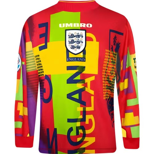 a41af2a3db-2.jpg England Nation 95-96 Retro GoalKeeper Long Sleeve Kit Vintage Shirt Soccer Jersey - Image 1
