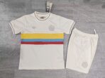 Colombia 24-25 Nation 100th Anniversary Special Edition Kids Kits White Jersey - Image 2