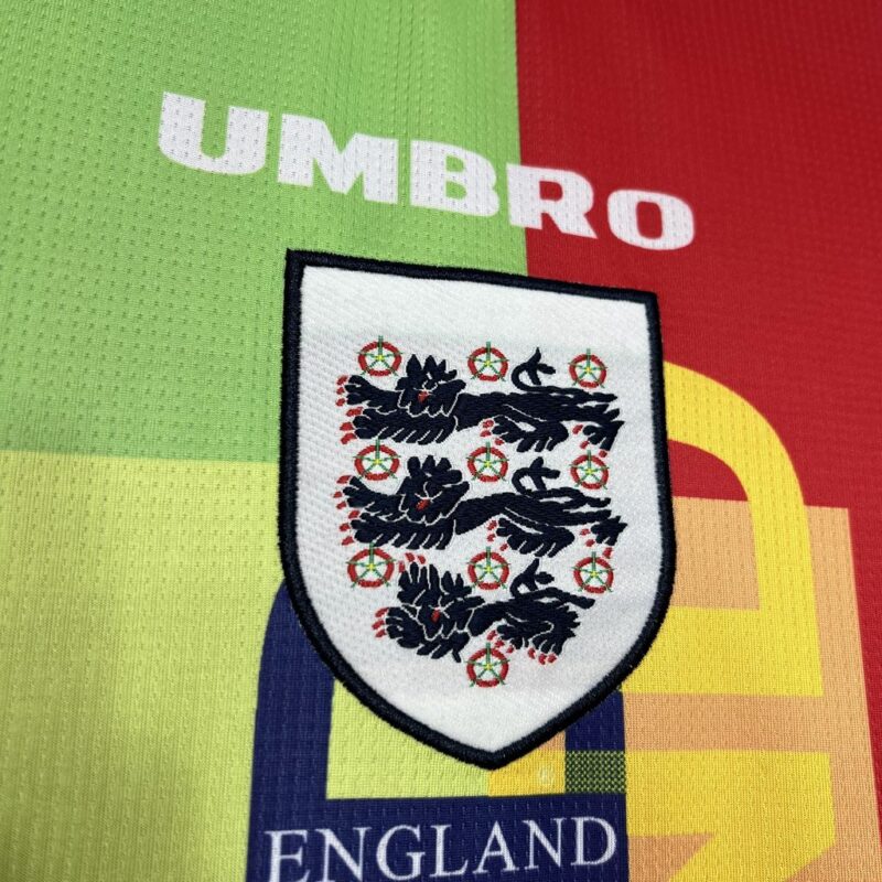 England Nation 95-96 Retro GoalKeeper Long Sleeve Kit Vintage Shirt Soccer Jersey - Image 4