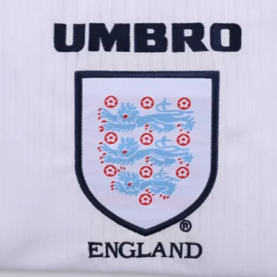 1998 World Cup England Home White Retro Jersey - Image 8
