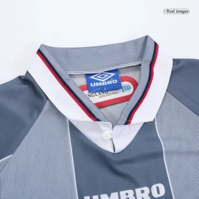 England Euro Cup 1996 Retro Away Long Sleeve Jersey - Image 5