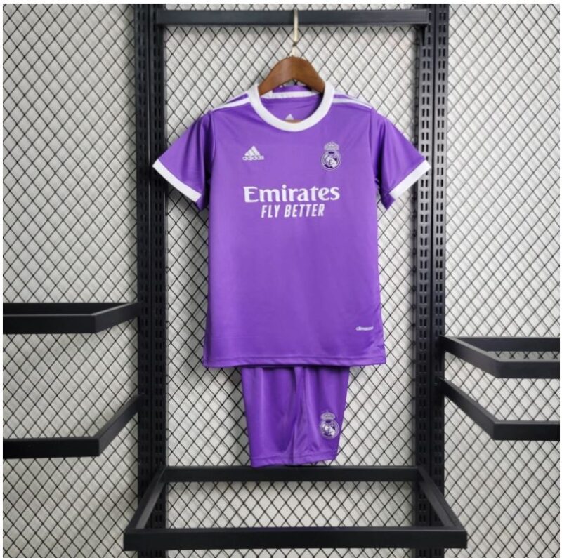 Real Madrid 16-17 Away Retro Kids Kits Children Sets Football Jersey - Image 3