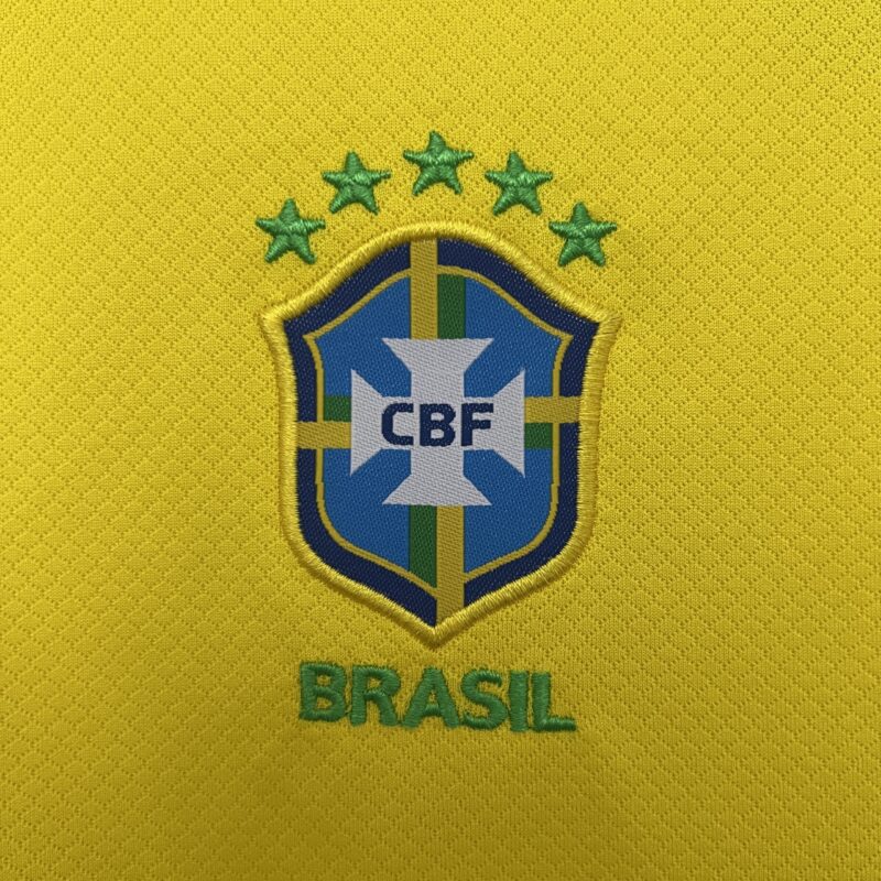 Kids Brazil Home Soccer Kits 2025 - Image 4