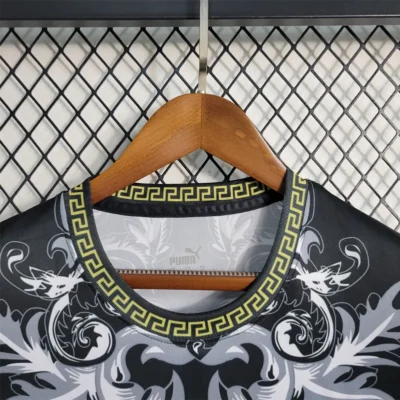 2023 Italy Nation VERSACE Special Edition Black Jersey - Image 3