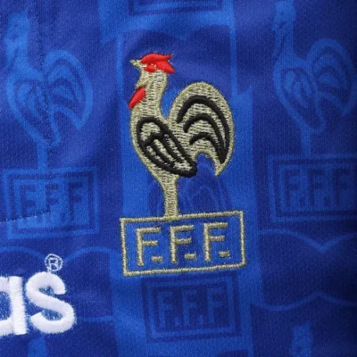 1996 France Retro Jersey Home Euro Cup - Image 3