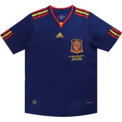 2010 Spain Nation Retro Jersey Away World Cup Final
