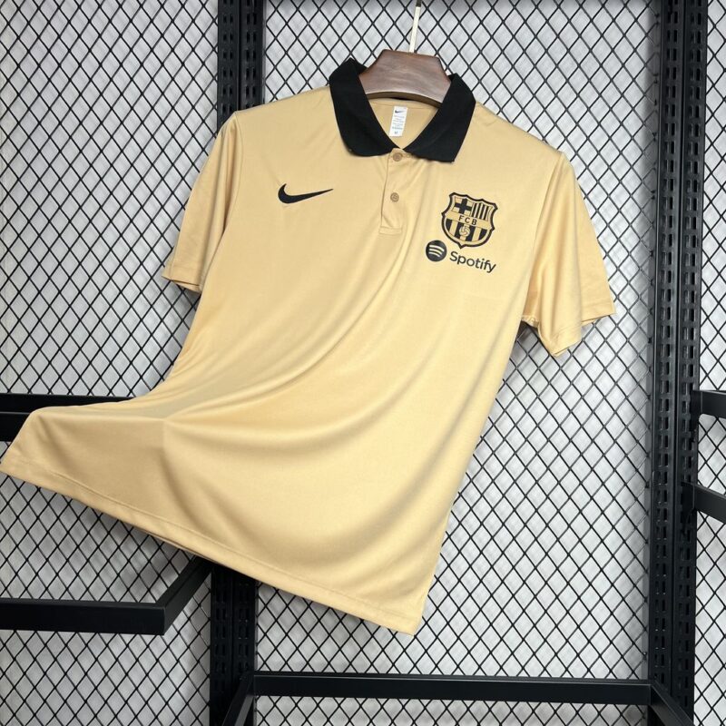 NIKE Men 24-25 Barcelona Khaki POLO Shirt - Image 6
