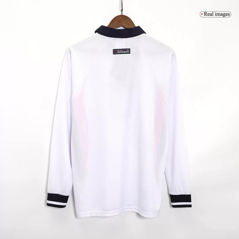 England World Cup 1998 Retro Long Sleeve Jersey Home - Image 2