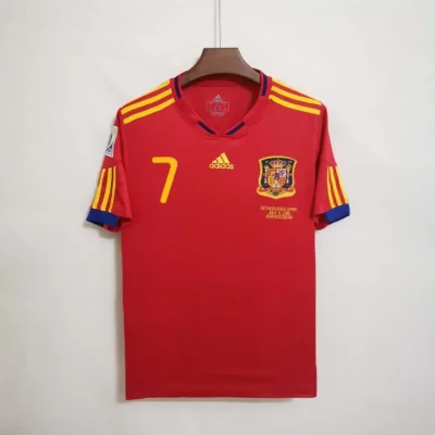 2010 Spain Nation Retro Jersey Home World Cup - Image 5