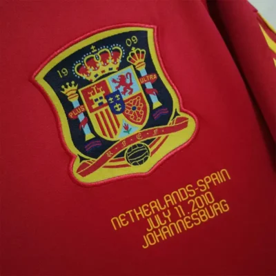 2010 Spain Nation Retro Jersey Home World Cup - Image 7