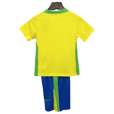 Kids Brazil Home Soccer Kits 2025 - Image 2