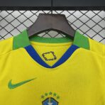 Kids Brazil Home Soccer Kits 2025 - Image 5