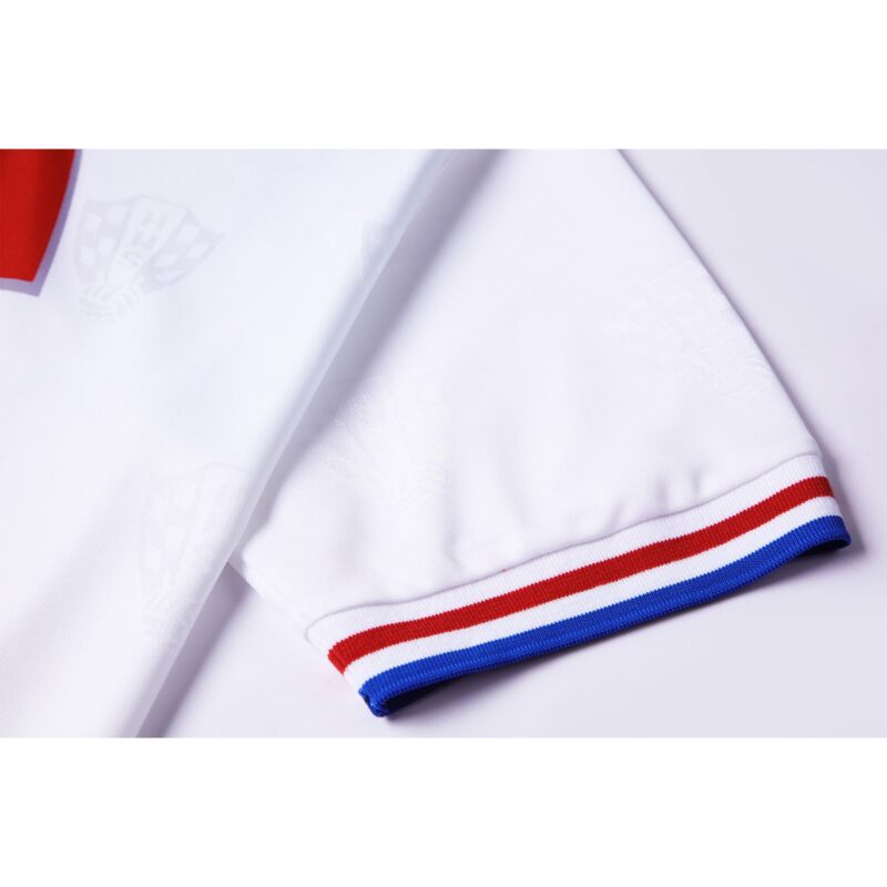 Croatia Nation Retro Men Jersey Home World Cup White 1998 - Image 5